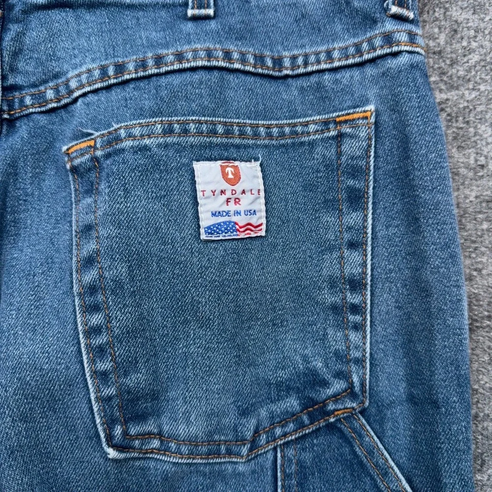 Tyndale Carpenter Jeans Mens 35x29 Blue Flame Resistant FRMC Workwear Protective